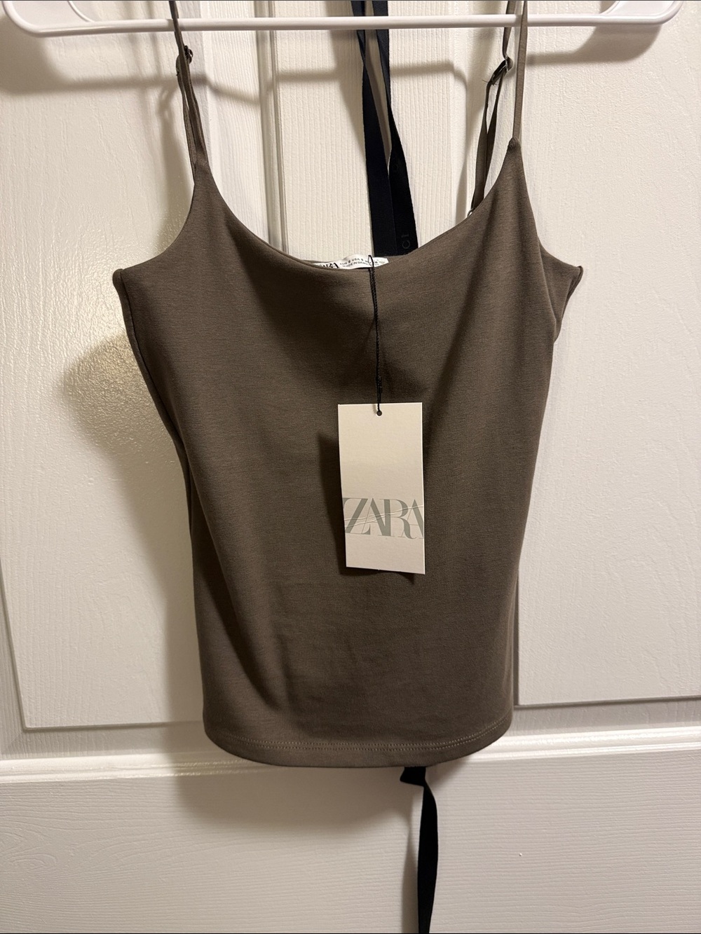 Zara Olive Brown Spaghetti Strap Camisole
